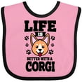 thumbnail image 3 of Inktastic Life is Better with a Corgi Boys or Girls Baby Bib, 3 of 4