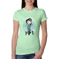 thumbnail image 1 of Wild Bobby, Biker Betty Boop MC Motorcycle Club 1930 Betty Boop Womens Slim Fit Junior Tee, Mint, Large, 1 of 5