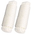 thumbnail image 4 of 2pcs Mooring Rope 1/2in Diameter 25FT Length Double Braid 1900LBS Working Load Limit Dock Line White, 4 of 8