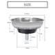thumbnail image 2 of Kone 2 Piezas De Repuesto Para Colador De Cesta Para Fregadero De Cocina Para Desagües Estándar De 3-1/2 Pulgadas, Cuerpo De Acero Inoxidable Cepillado, Perilla Central De Metal Con Tapón De Goma, 2 of 5