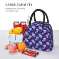 thumbnail image 5 of Yiaed Skull starry sky flower leaf Print Lunch Bag Adult Insulated Lunch Box, Leakproof Cooler Food Lunch Containers Reusable High Capacity Lunch Tote Bags-One Size, 5 of 6