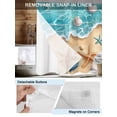 thumbnail image 3 of No Hook Cloth Fabric Shower Curtain with Snap in Liner, Ocean Starfish Waterproof Shower Curtains Set with See Through Top Window, Coastal Seaside Shell Modern Beach Bath Curtains Shower 66"x72", 3 of 6