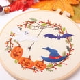 thumbnail image 2 of Abbracc 3 pcs of Embroidery Starter kit with Halloween Patterns and Instructions, DIY Adult Beginner Cross Stitch Kits, Including 3 Embroidery Loops Set 1, 2 of 7