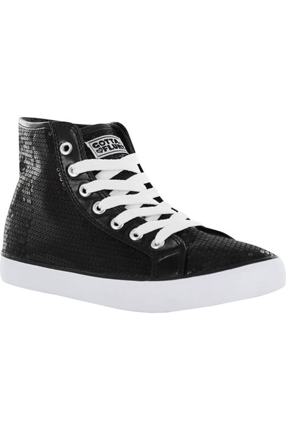 Women's Disco II Hi Top Black Sequin Dance Sneaker