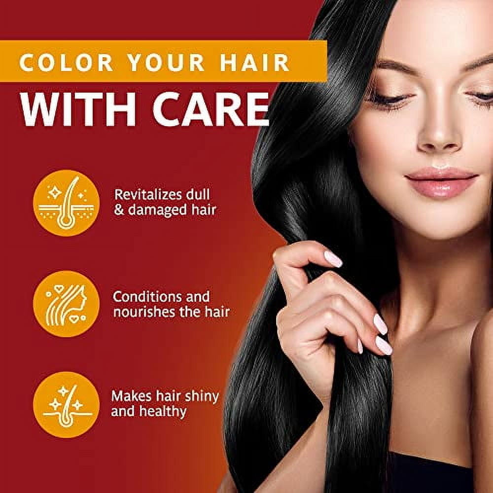 Surya Brasil - Henna Cream Hair Color Treatment, Semi Permanent Hair Color for Gray Hair Coverage, Natural Henna Hair Color, Deep Conditioning Hair Dye, Black, 2.37 oz / 70 ml