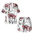 thumbnail image 5 of Naloa Monkey Women's Short-Sleeved Pajama Set, Loungewear, Summer pajamas, Breathable Cozy - 3X-Large, 5 of 9