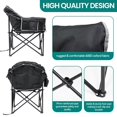 thumbnail image 4 of MOPHOTO Oversized Heated Camping Chair, Patio Lounge Chairs with 3 Heat Levels, Portable Folding Heated Chair Round Moon Saucer Folding Lawn Chair Outdoor Chair for Camping, Lounge Patio, 2 Pack, 4 of 14