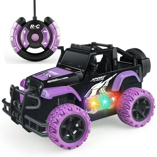 BINGLI Remote Control Car for Girls, 1:20 Scale Rc Cars Remote Control Truck Car Toy Vehicles for Kids Age 3-5, Rc Truck Racing Car with 3 Color Lights for Kids 5-7 8-12 Birthday Gift