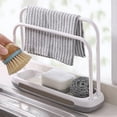 thumbnail image 2 of 1pc Kitchen Sink Double Draining Sponge And Cloth Organizer Holder Caddy Basket, 2 of 5