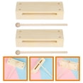 thumbnail image 4 of EeaseCA 2 Sets Percussion Instrument Wooden Instrument Wood Block Instruments with Mallets, 4 of 7