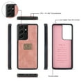 thumbnail image 4 of Feishell Galaxy S21 Plus Wallet Case, Multi-Functional Premium Leather Folio Removable Cover with Zip Purse ID Credit Card Holder & Detachable Magnetic Case For Samsung Galaxy S21 Plus, Pink, 4 of 9