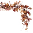 thumbnail image 4 of Vickerman 5' Autumn Orange Artificial Assorted Leaf Garland with Maple leaves and Pinecones., 4 of 4