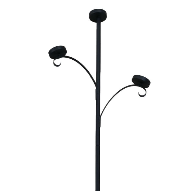 Langgg Triple Tree Topper Noir Élégant Support en Fer Structure Stable Restaurant Noir 60cm