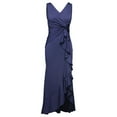 thumbnail image 5 of Rrunsv Women'S Semi Formal Dresses Women's Summer Formal Dresses Sleeveless Ruched Bodycon Wedding Guest Slit Maxi Dress Dark Blue,S, 5 of 5
