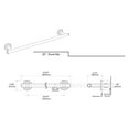 thumbnail image 2 of Gatco Latitude II 30" Porte-Serviettes, Pouce, Chrome, 2 of 5