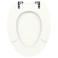 thumbnail image 2 of Mayfair Edgewater White Elongated Enameled Wood with Stay·Tite & Chrome Hinges Toilet Seat, 2 of 7