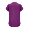 thumbnail image 6 of Womens T Shirts V Neck Summer Short Sleeve Casual Shirts Work Blouse for Women, 6 of 6