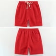 thumbnail image 4 of GYRATEDREAM Kids Toddler Little Boy Girl Cotton Linen Summer Shorts Solid Color Casual Pants with Drawstring 2-11T, 4 of 5