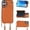 Brown, variant on Crossbody Wallet Case for iPhone 16, RFID Blocking Leather Purse Case with Card Holder, Protective Handbag Flip Cover with Zipper Wrist Strap Lanyard for Women 5G 6.1 Inch (Red)