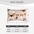 thumbnail image 4 of Zufioo Beagle Dog On Brown Print Double-sided Plush Pillow Cover,Decorative Pillow Protector without Pillow Core, Suitable for Sofa, Bedroom, Car-14"x20", 4 of 6
