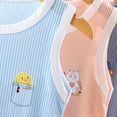 thumbnail image 4 of KPOPLK Baby Boy Summer Outfits 2Pcs Tank Top Set with Cartoon Print Sleeveless T-Shirt and Elastic Shorts Clothing 6-18 Months(3-4 Years,Light Blue), 4 of 8