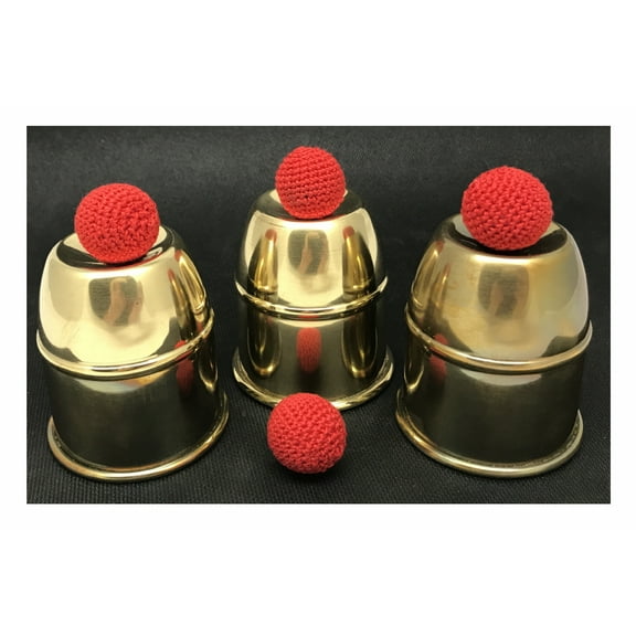 Classic Brass Cups and Balls Magic Trick Deception