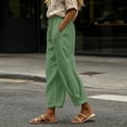 thumbnail image 5 of ibiyuan Women's Capri Pants High Waist Womens Palazzo Pants Loose Fit Trousers for Women Drawstring Lounge Pants Women with Pockets Fashion Clothing Beach Clothes 2026, 5 of 6