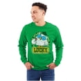 thumbnail image 3 of Saint Paddys Lucky Tootsie Pop Owl Long Sleeve TShirt Men Women Brisco Brands S, 3 of 6