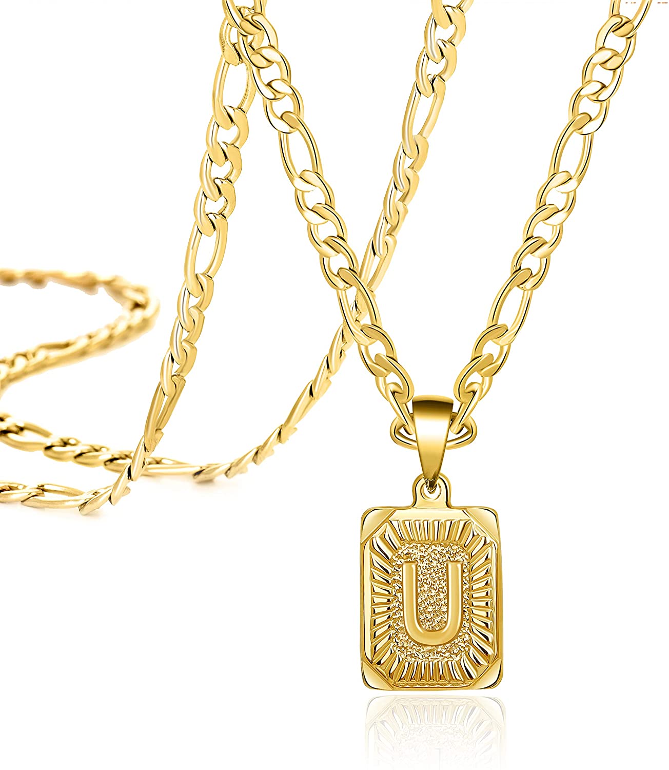 HTCM 18K Gold Initial Necklaces for 