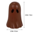 thumbnail image 3 of Paper Mache Ghost Halloween Decoration,DIY-Friendly Tabletop Decor,Small Little Resin Ghost Figurine,Eco-Friendly Decorative Craft for Halloween Party Favors Dollhouse Collectible(4x2.6")(Coffee), 3 of 9