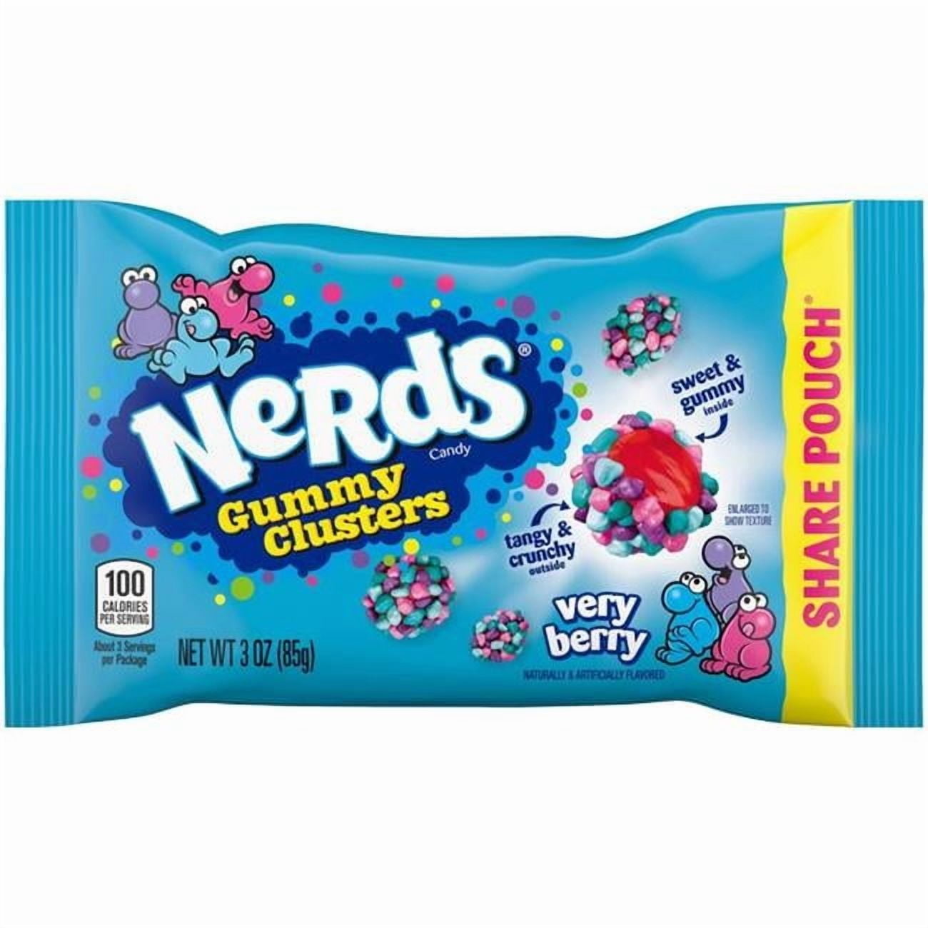 Nerds Gummy Clusters Candy, Very Berry, Share Size (Pack of 12)
