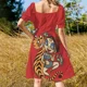 thumbnail image 5 of Vestido de manga corta con flores silvestres, elegantes vestidos de fiesta para mujer, ropa de mujer, 5 of 7
