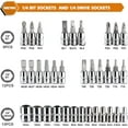 thumbnail image 3 of SHX 46 Pieces 1/4 inch Drive Socket Ratchet Wrench Set, with Bit Socket Set Metric and Extension Bar for Auto Repairing and Household, with Storage Case, 3 of 6