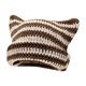 thumbnail image 1 of Gorro de lana de punto para mujer, otoño e invierno, a rayas, cálido, combinable, moderno, tipo jersey, 1 of 6