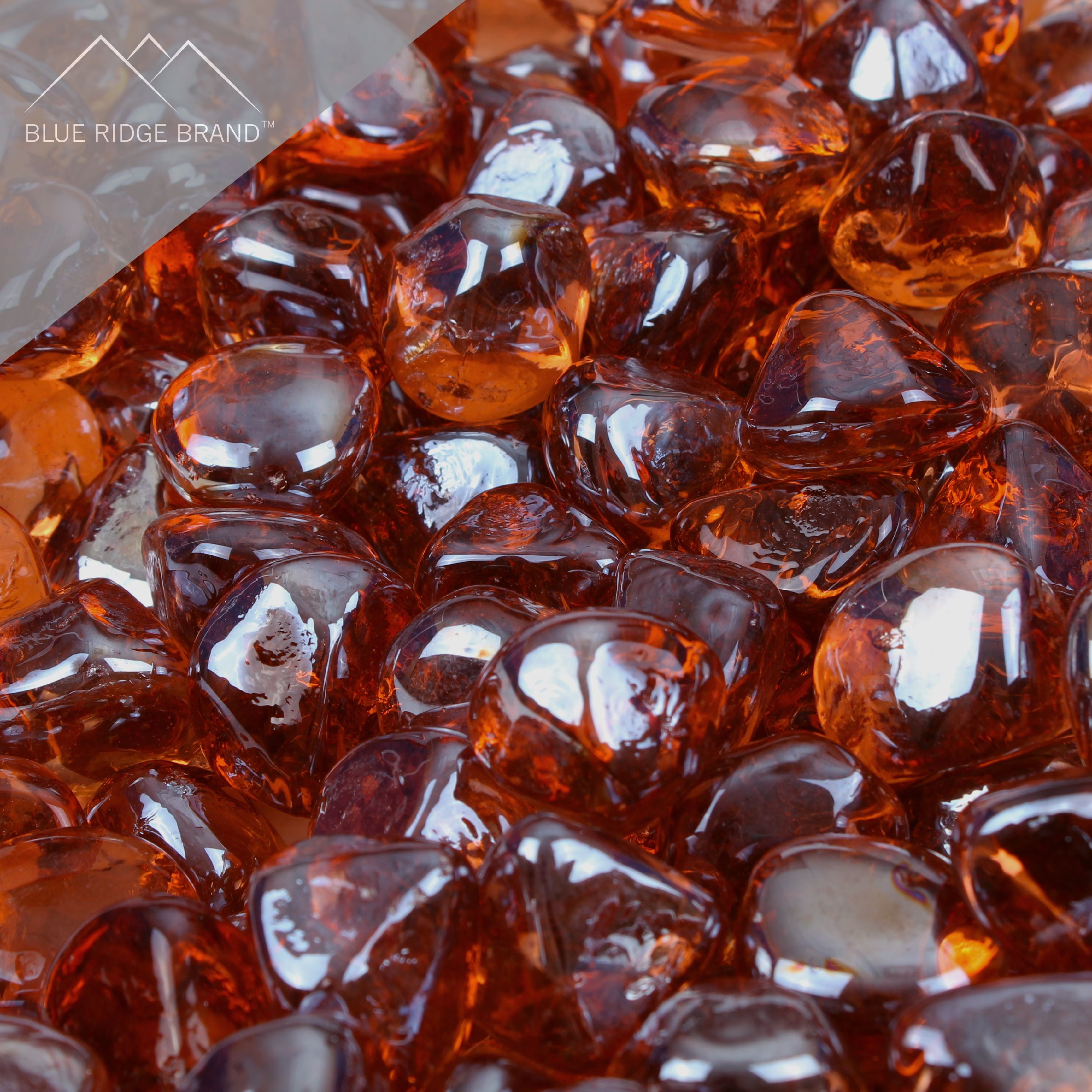 Blue Ridge Brand Reflective Fire Glass Diamonds Professional Grade