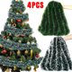 thumbnail image 2 of 4/1 piezas de guirnaldas navideñas artificiales, colgantes para árbol de Navidad, cintas, adornos, oropel de caña verde, decoraciones para fiestas de Año Nuevo, 2 of 5