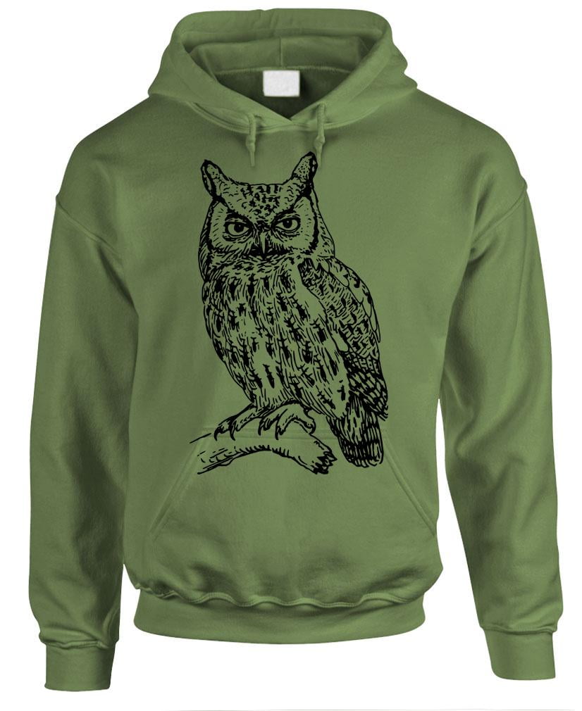 owls green hoodie