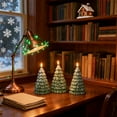 thumbnail image 5 of YujiCraft Mini Christmas Tree Night Light Plug-in Warm White Bedside Lamp for Bedroom Desk Holiday Decor,green, 5 of 7