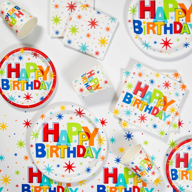 Birthday Burst Paper Plates