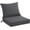 Grey, variant on Outdoor Seat Cushion Set 22 x 22 x 4 Inch, Waterproof & Fade Resistant Patio Furniture Cushions with Removable Cover and Ties, Thick Deep Seating Pads for Outside Chair Sofa Couch, Blue