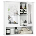 thumbnail image 2 of Costway Wall Mount Mirror Cabinet Bathroom Medicine Cabinet Storage Organizer White, 2 of 10