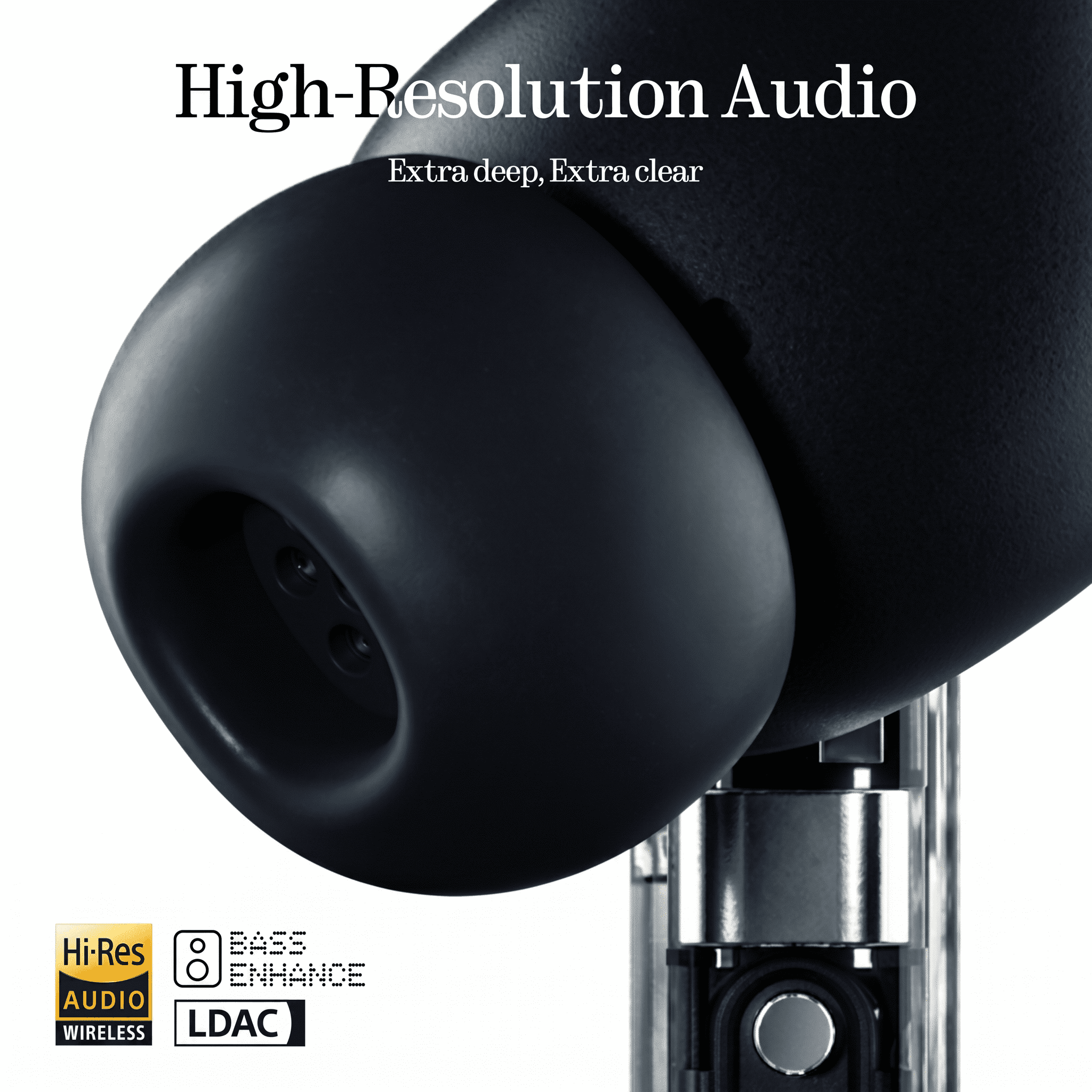 Nothing Ear (a) Wireless Earbuds, 45dB Hybrid Noise Cancelling Earbuds, Hi-Res Audio, Advanced Equaliser, Dual Connect, 6 Mics, 42.5H Playtime Earbuds Wireless Bluetooth Black