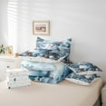 thumbnail image 6 of Manfei Kids Snowman Bedding Comforter Set 7-Piece for Boys Girls, Gray Merry Christmas King Bedding Sets, Xmas Ball Pine Corn Bed Sheets, Lightweight Room Decor, 6 of 8