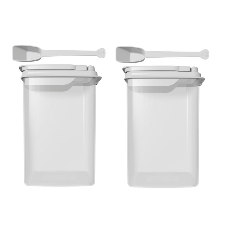 Plastic Flour Storage Containers with Scoops, Set of 2 photo 1
