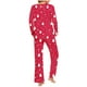 thumbnail image 4 of Puntoco Pijamas para mujer, conjunto de pijamas con estampado navideño, cuello redondo, bolsillo, pantalones y ropa para el hogar, 4 of 5