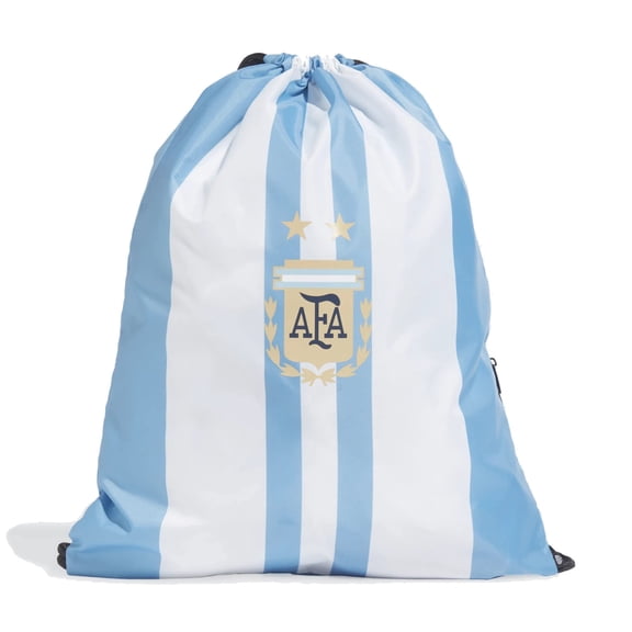 adidas World Cup Football Team Gym Sack, White/Light Blue/Black (Agentina), No Size