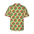 thumbnail image 3 of Daiia Summer Watermelon Hawaiian Shirt for Men Gentle Cotton Regular Short Sleeve Casual-XX-Large, 3 of 9