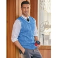 thumbnail image 5 of COOFANDY Men's Cotton Sweater Vest V Neck Casual Sleeveless Knitted Sweater, 5 of 6
