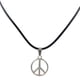 thumbnail image 2 of Cordón retro colgante paz collar charms cuero gargantilla negro collares colgantes, 2 of 2
