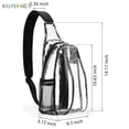 thumbnail image 3 of BadPiggies Clear Sling Bag Stadium Approved Mini PVC Crossbody Shoulder Backpack Transparent PVC Casual Chest Daypack for Women & Men, 3 of 8